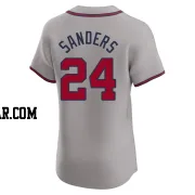 Deion Sanders Men's Atlanta Braves Gray Elite Road Jersey