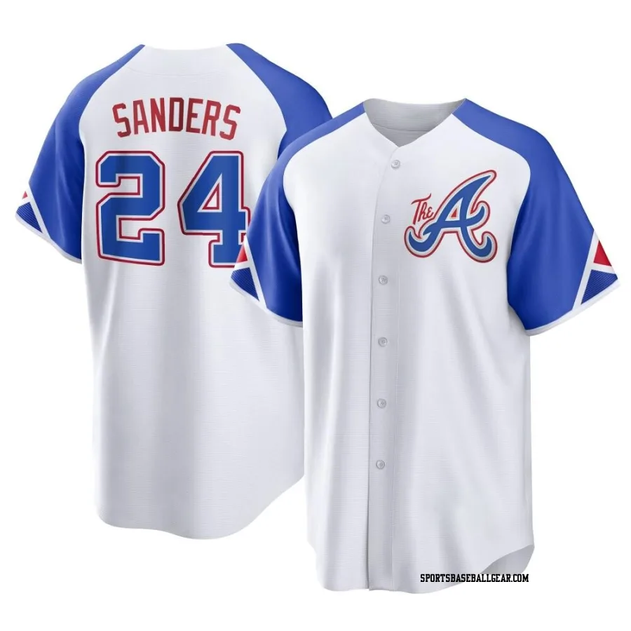 Deion Sanders Men's Atlanta Braves White Replica 2023 City Connect Jersey