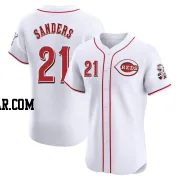 Deion Sanders Men's Cincinnati Reds White Elite Home Jersey