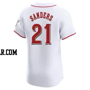 Deion Sanders Men's Cincinnati Reds White Elite Home Jersey