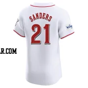 Deion Sanders Men's Cincinnati Reds White Elite Home Patch Jersey