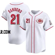 Deion Sanders Men's Cincinnati Reds White Limited Home Jersey