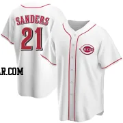 Deion Sanders Men's Cincinnati Reds White Replica Home Jersey