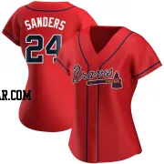 Deion Sanders Women's Atlanta Braves Red Replica Alternate Jersey