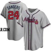 Deion Sanders Youth Atlanta Braves Gray Replica Road Jersey