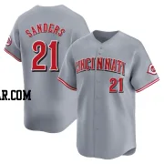 Deion Sanders Youth Cincinnati Reds Gray Limited Away Jersey