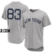 Deivi Garcia Men's New York Yankees Gray Authentic 2021 Field of Dreams Jersey