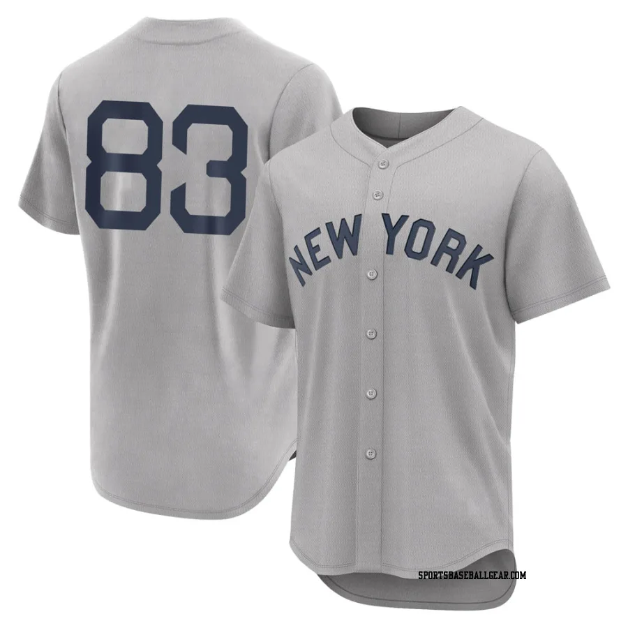 Deivi Garcia Men's New York Yankees Gray Authentic 2021 Field of Dreams Jersey