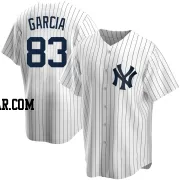 Deivi Garcia Men's New York Yankees White Replica Home Jersey