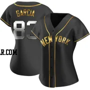 Deivi Garcia Women's New York Yankees Black Golden Replica Alternate Jersey