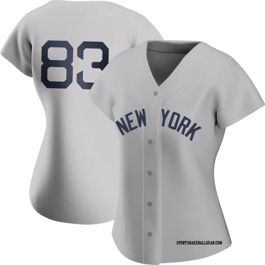 Deivi Garcia Women's New York Yankees Gray Authentic 2021 Field of Dreams Jersey