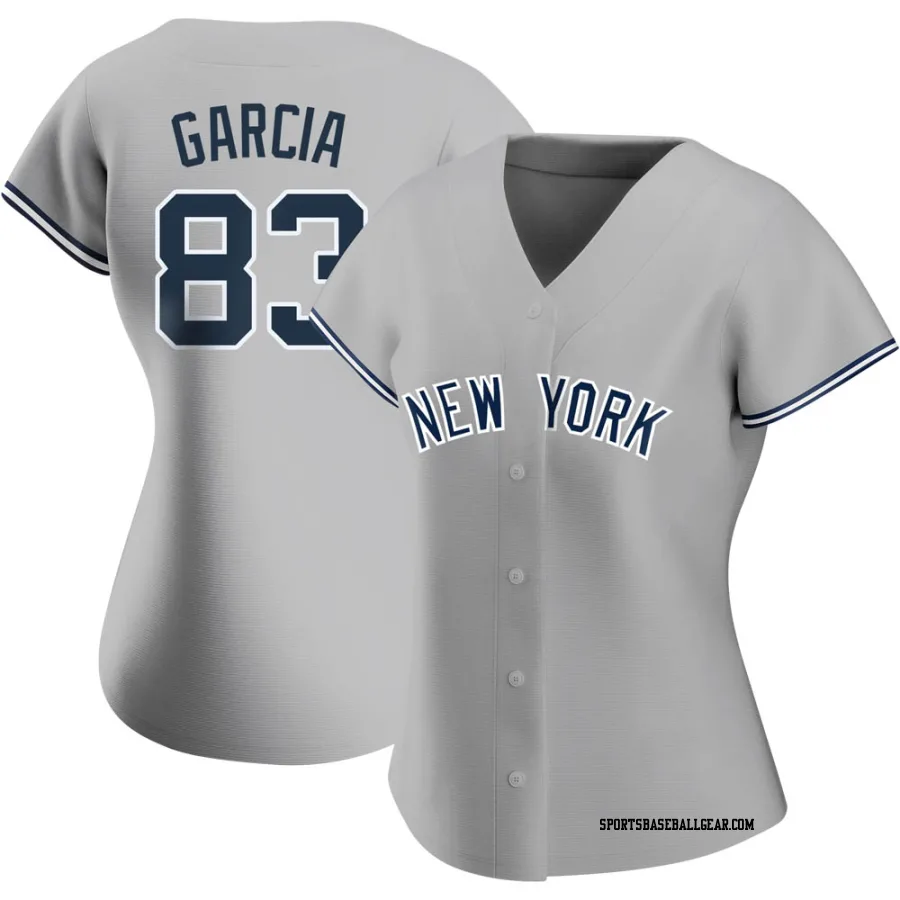 Deivi Garcia Women's New York Yankees Gray Authentic Road Name Jersey