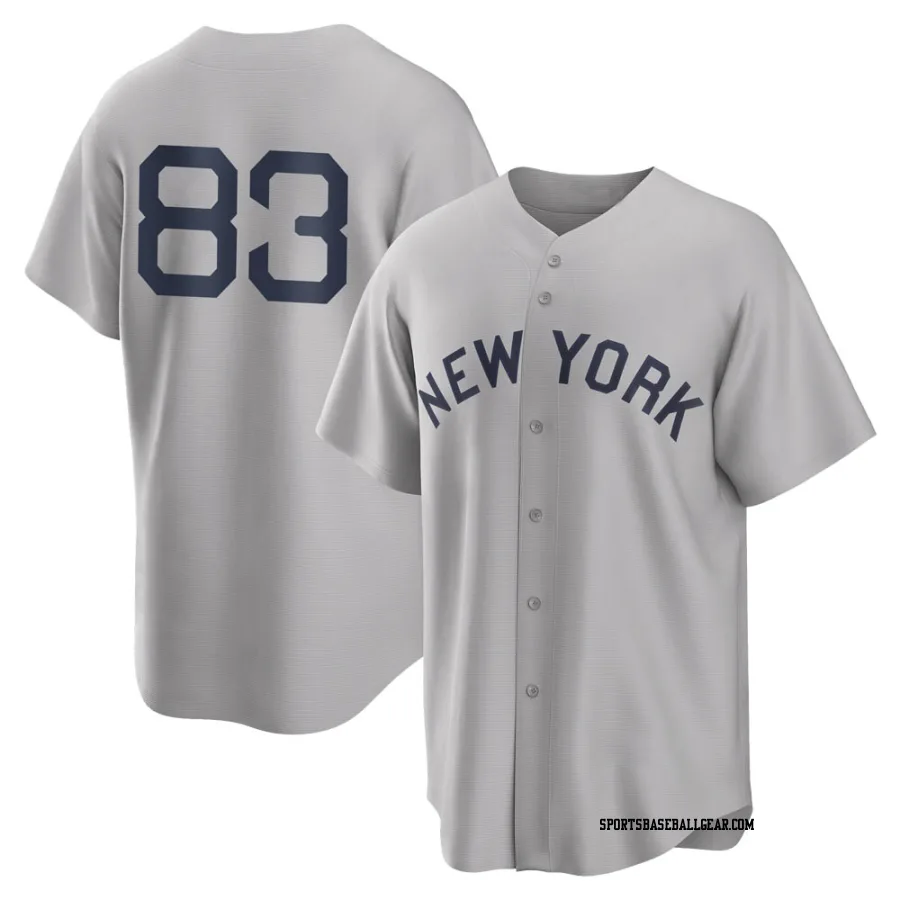 Deivi Garcia Youth New York Yankees Gray Replica 2021 Field of Dreams Jersey