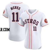 Denis Menke Men's Houston Astros White Elite Home Patch Jersey