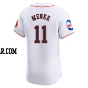 Denis Menke Men's Houston Astros White Elite Home Patch Jersey