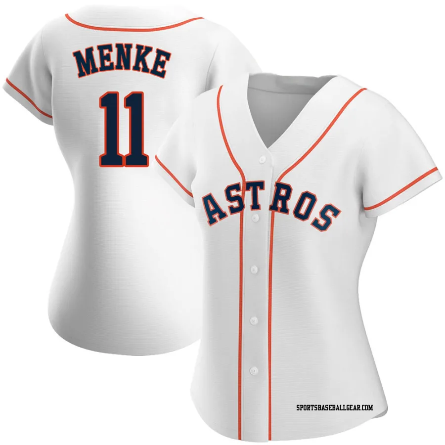 Denis Menke Women's Houston Astros White Authentic Home Jersey