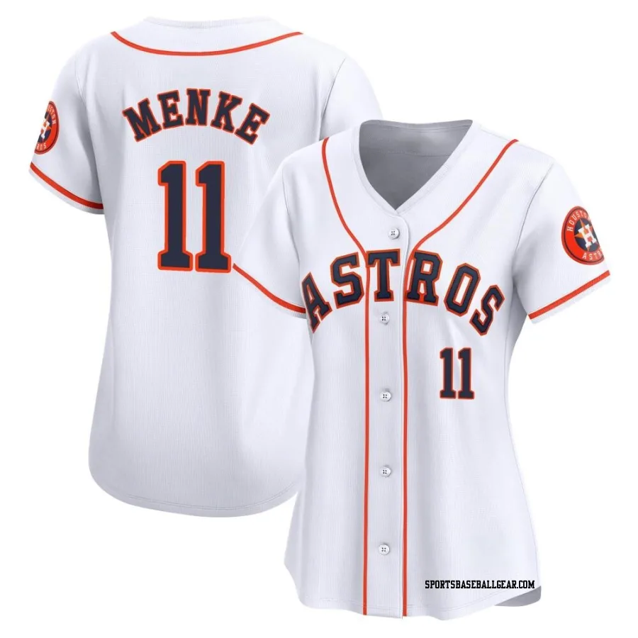 Denis Menke Women's Houston Astros White Limited Home Jersey