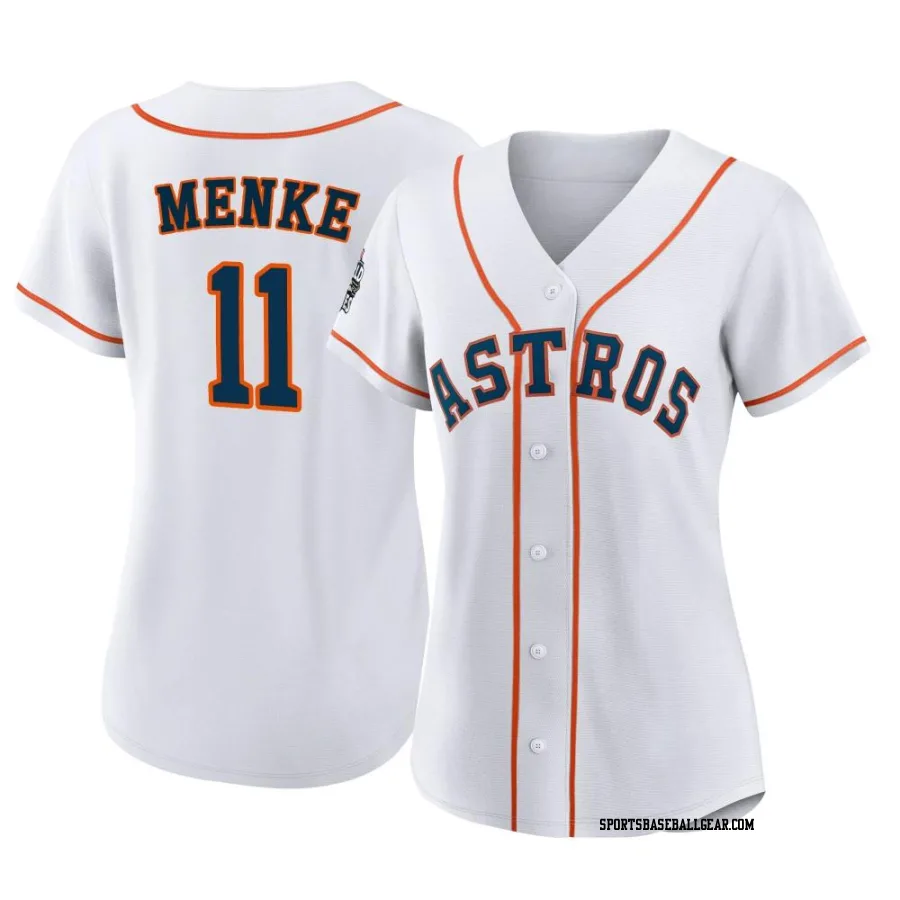 Denis Menke Women's Houston Astros White Replica 2022 World Series Home Jersey