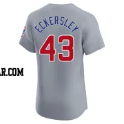 Dennis Eckersley Men's Chicago Cubs Gray Elite Road Jersey