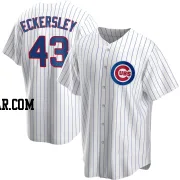 Dennis Eckersley Men's Chicago Cubs White Replica Home Jersey