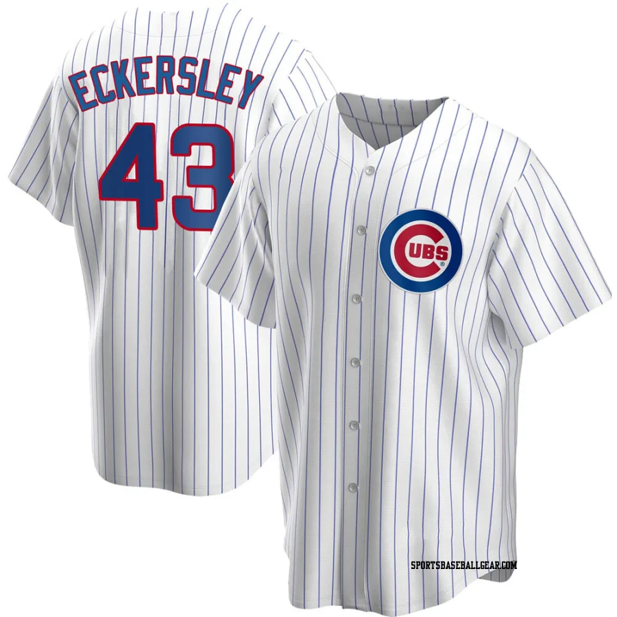 Dennis Eckersley Men's Chicago Cubs White Replica Home Jersey