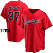 Dennis Eckersley Men's Cleveland Guardians Red Replica Alternate Jersey