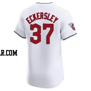 Dennis Eckersley Men's Cleveland Guardians White Elite Home Jersey