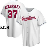 Dennis Eckersley Men's Cleveland Guardians White Replica Home Jersey