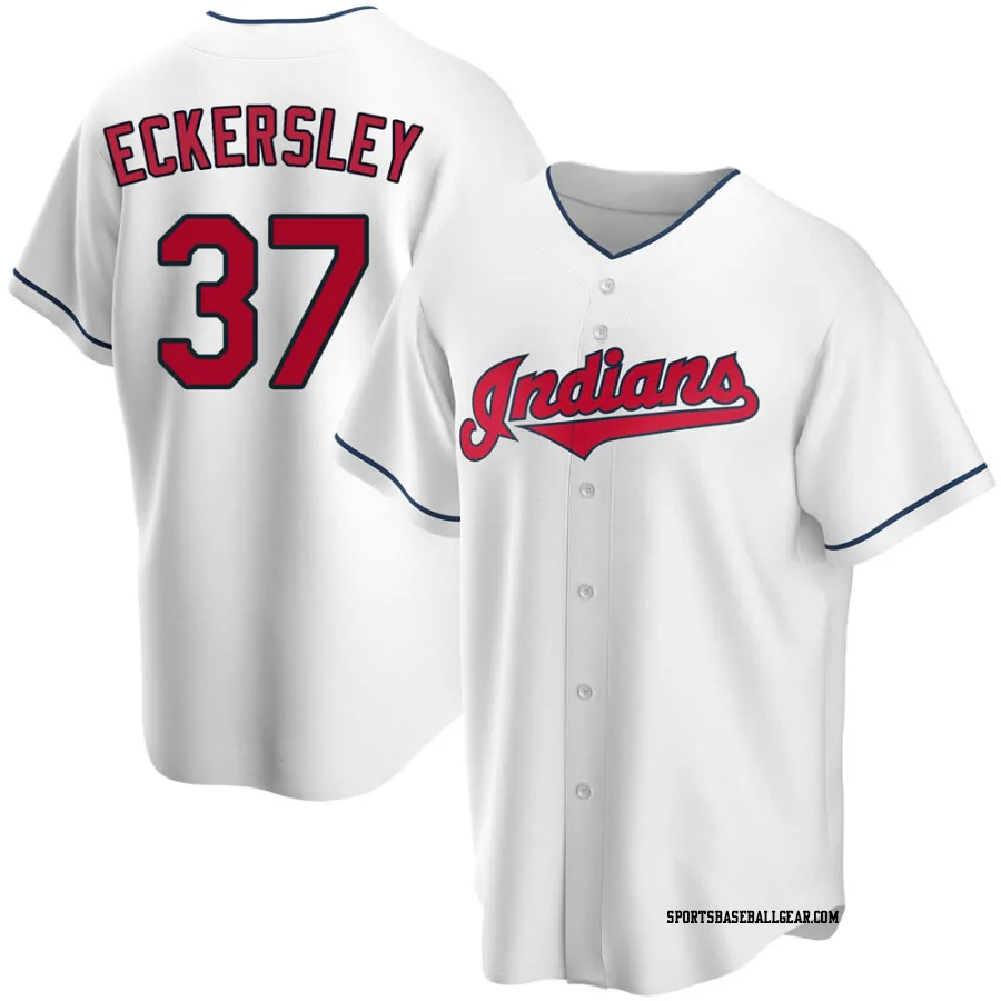 Dennis Eckersley Men's Cleveland Guardians White Replica Home Jersey