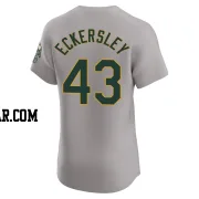 Dennis Eckersley Men's Oakland Athletics Gray Elite Road Jersey