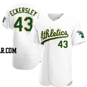 Dennis Eckersley Men's Oakland Athletics White Authentic Home Jersey