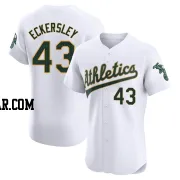 Dennis Eckersley Men's Oakland Athletics White Elite Home Jersey