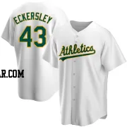 Dennis Eckersley Youth Oakland Athletics White Replica Home Jersey