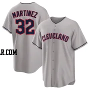 Dennis Martinez Men's Cleveland Guardians Gray Replica Road Jersey