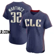 Dennis Martinez Men's Cleveland Guardians Navy Elite 2024 City Connect Jersey