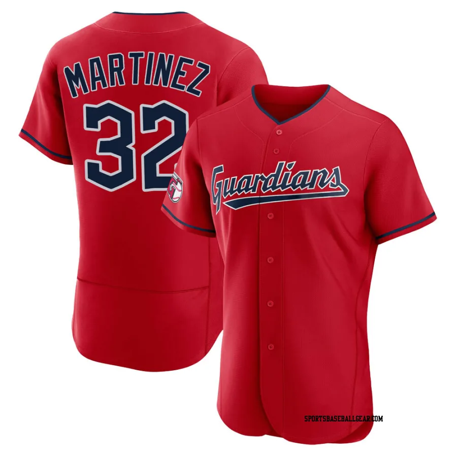 Dennis Martinez Men's Cleveland Guardians Red Authentic Alternate Jersey