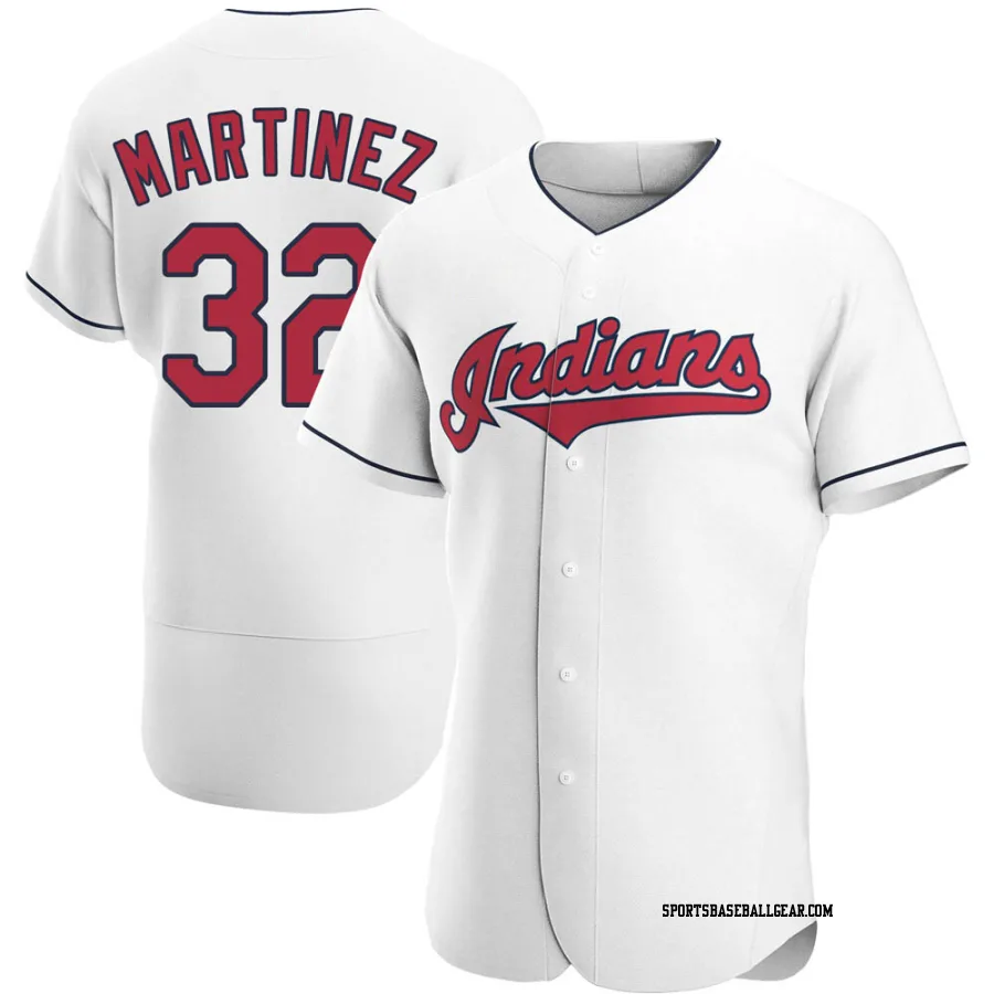 Dennis Martinez Men's Cleveland Guardians White Authentic Home Jersey