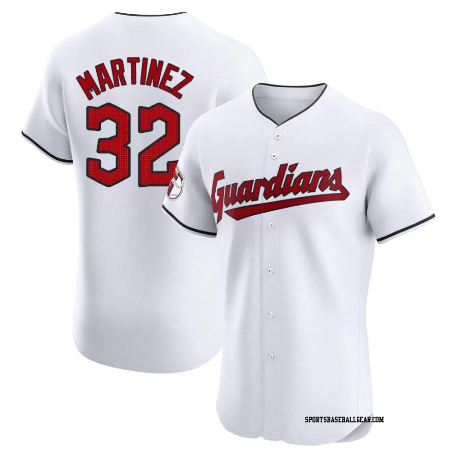 Dennis Martinez Men's Cleveland Guardians White Elite Home Jersey