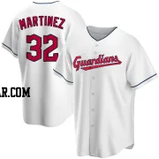 Dennis Martinez Men's Cleveland Guardians White Replica Home Jersey