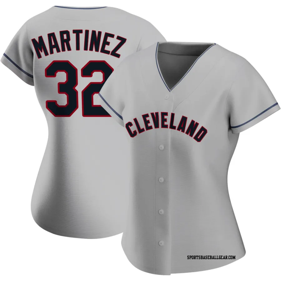 Dennis Martinez Women's Cleveland Guardians Gray Replica Road Jersey