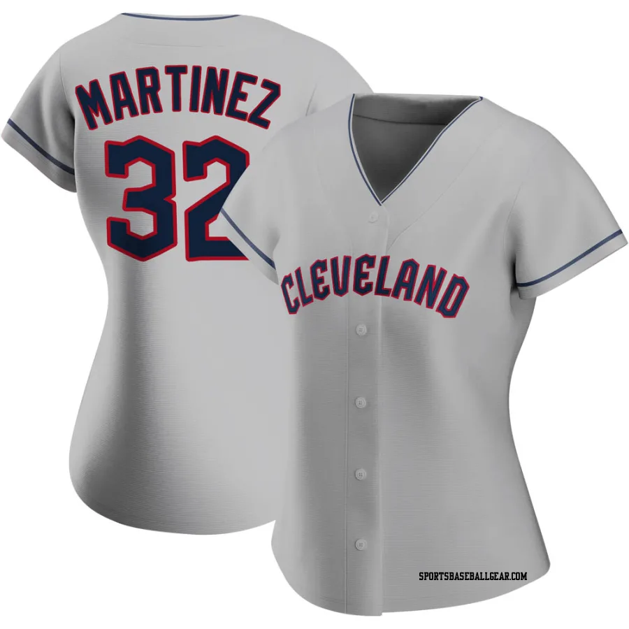 Dennis Martinez Women's Cleveland Guardians Gray Replica Road Jersey