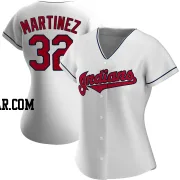 Dennis Martinez Women's Cleveland Guardians White Replica Home Jersey