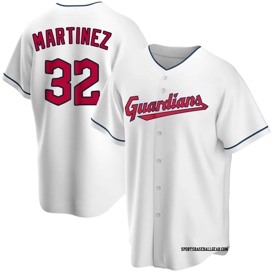 Dennis Martinez Youth Cleveland Guardians White Replica Home Jersey