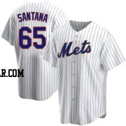 Dennis Santana Men's New York Mets White Replica Home Jersey