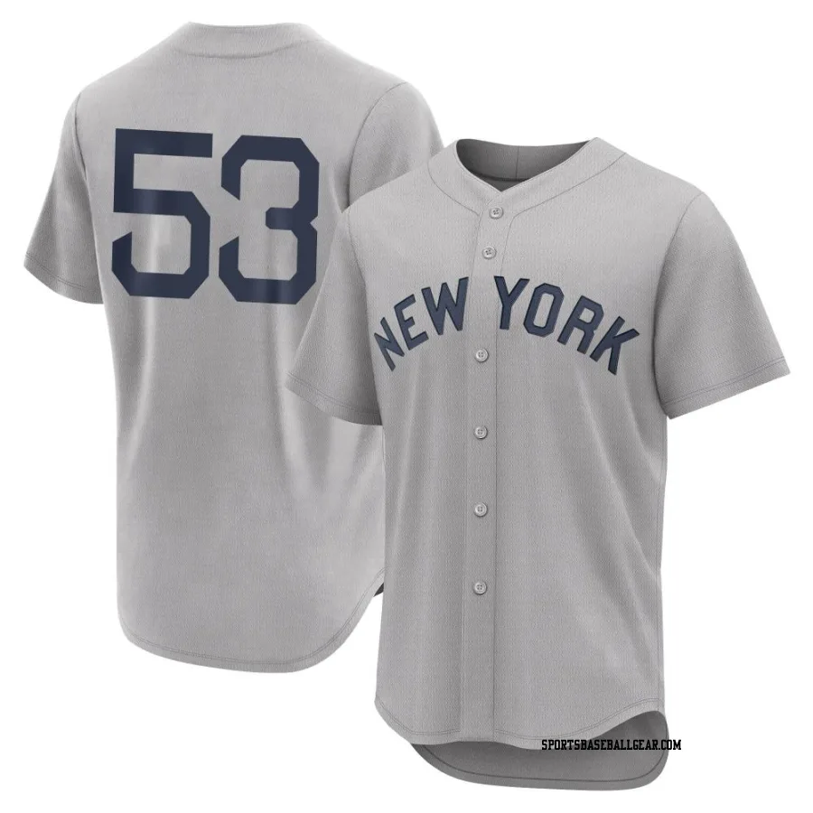 Dennis Santana Men's New York Yankees Gray Authentic 2021 Field of Dreams Jersey