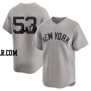 Dennis Santana Men's New York Yankees Gray Limited Away 2nd Jersey