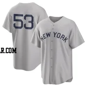 Dennis Santana Youth New York Yankees Gray Replica 2021 Field of Dreams Jersey