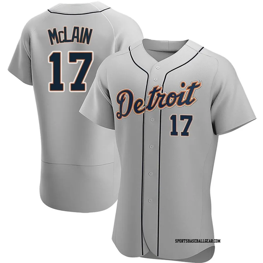 Denny McLain Men's Detroit Tigers Gray Authentic Road Jersey