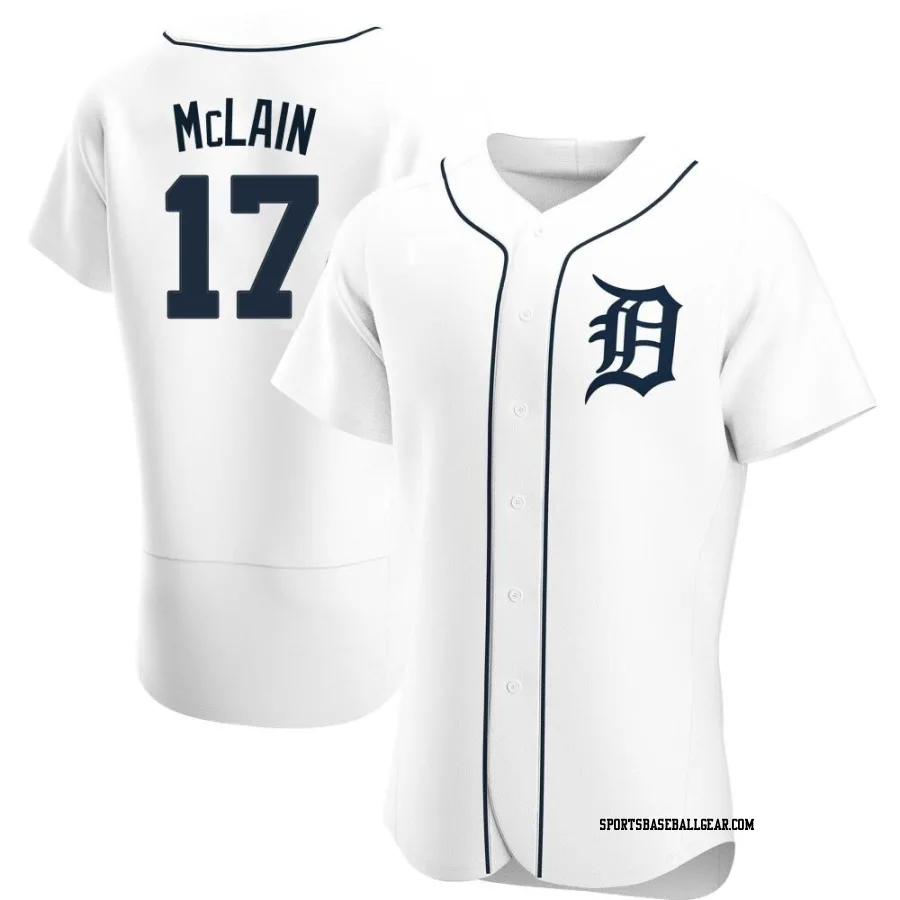 Denny McLain Men's Detroit Tigers White Authentic Home Jersey