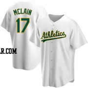 Denny Mclain Men's Oakland Athletics White Replica Home Jersey